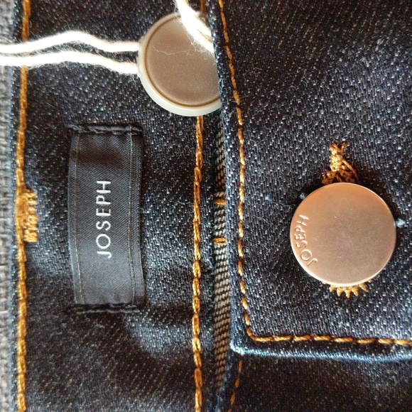 NWT Joseph Boyfriend Japanese Stretch Jeans High Rise Dark Wash - Picture 4 of 14